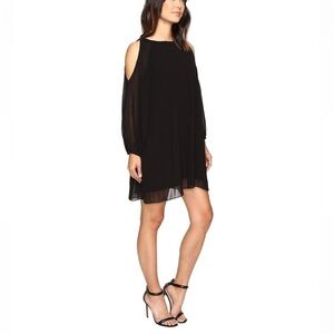 Sanctuary Dress Women's Small Sophie Pleated Chiffon Black